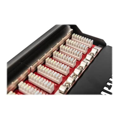 DIGITUS Cat.6A Patch Panel, geschirmt, 12-Port, 10″,schwarz