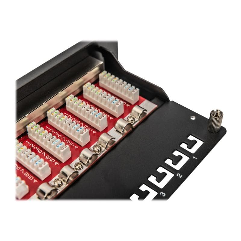 DIGITUS Cat.6A Patch Panel, geschirmt, 12-Port, 10″,schwarz