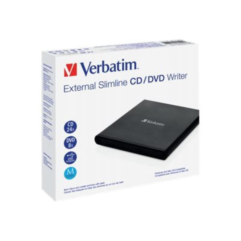 VERBATIM DVW ext. Slimline USB2.0 CD/DVD Brenner o. Nero retail
