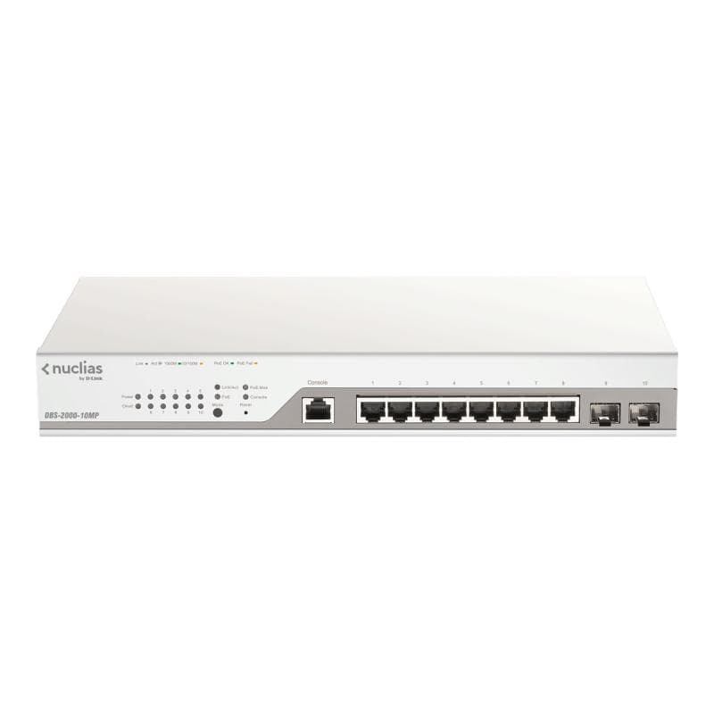 D-LINK Nuclias Cloud Managed 10-Port Layer2 PoE+ Gigabit Switch
