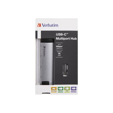 VERBATIM USB-C HUB Adapter USB 3.1 GEN 1/ USB 3.0 x 2 HDMI RJ45