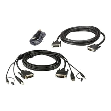ATEN 2L-7D02UDX3 USB DVI-D Dual-Link Dual Display Secure KVM Kabel Set