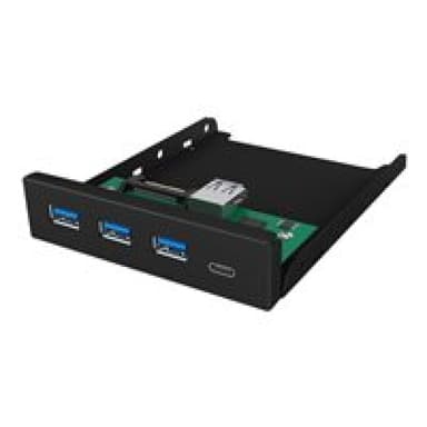 ICY BOX IB-HUB1418-i3 Frontalpanel mit Type-C 1x USB3.0 und Type-A 3x USB3.0 SD