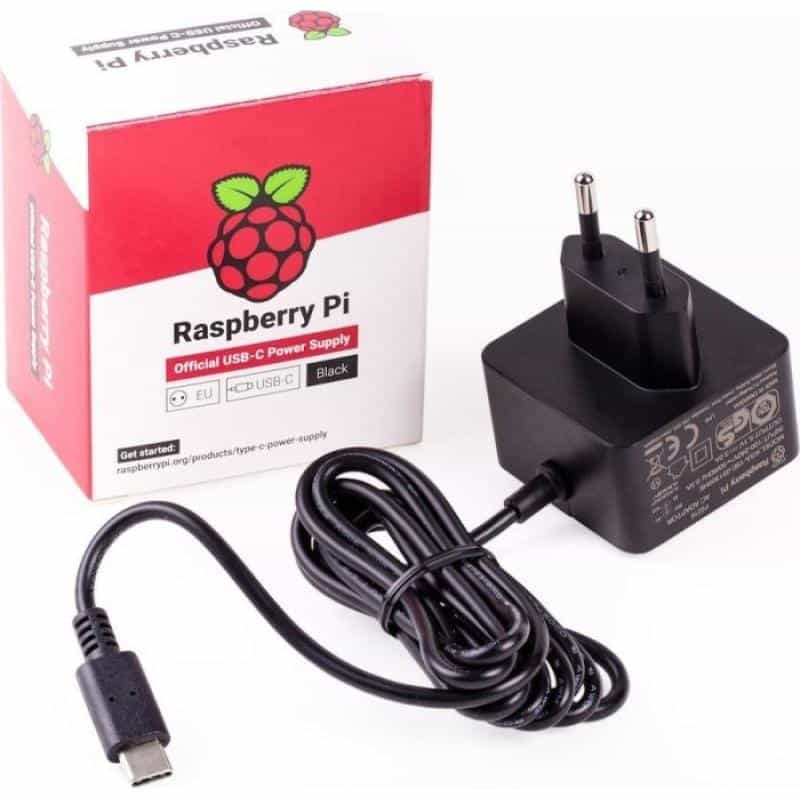 RASPBERRY PI 4B Netzteil, schwarz RASPBERRY PI 4B Netzteil, schwarz