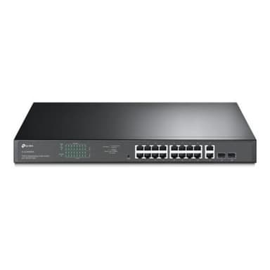 TP-LINK 16-Port Gigabit PoE+ Easy Smart Switch, 16 Gigabit RJ45 Ports, 2 SFP Slots, 802.3at/af, 192W