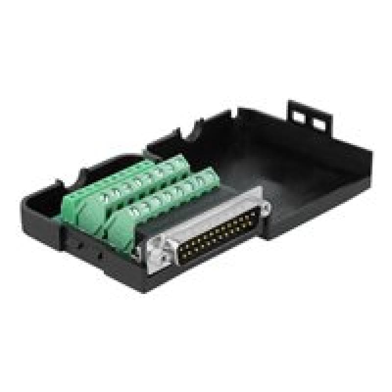 DELOCK Adapter Terminalblock 26 Pin zu Parallel DB25 Stecker mit Gehäuse