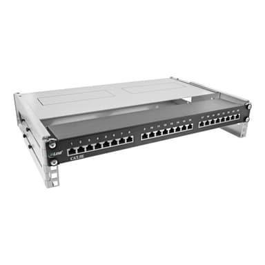 INLINE ® 19″ Rack zur Wandmontage, 2HE, 24-40cm Tiefe, mit Abdeckung, grau