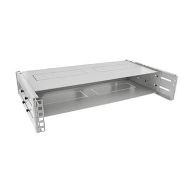 INLINE ® 19″ Rack zur Wandmontage, 2HE, 24-40cm Tiefe, mit Abdeckung, grau