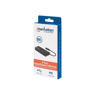 MANHATTAN 4-Port USB 3.2 Gen 1 Hub C-Stecker auf 4x A-Buchse