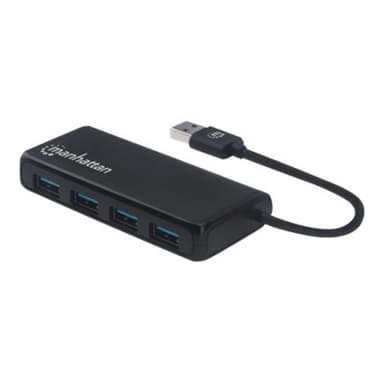 IC INTRACOM Manhattan 4-Port USB 3.2 Gen 1 Hub USB-A St./ 4x A-Buchse