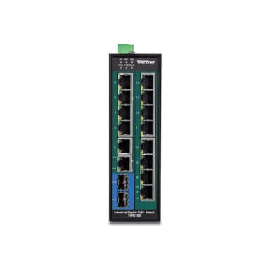 TRENDNET Industrie Switch 16Port Gbit PoE+ Metall DIN-Rail