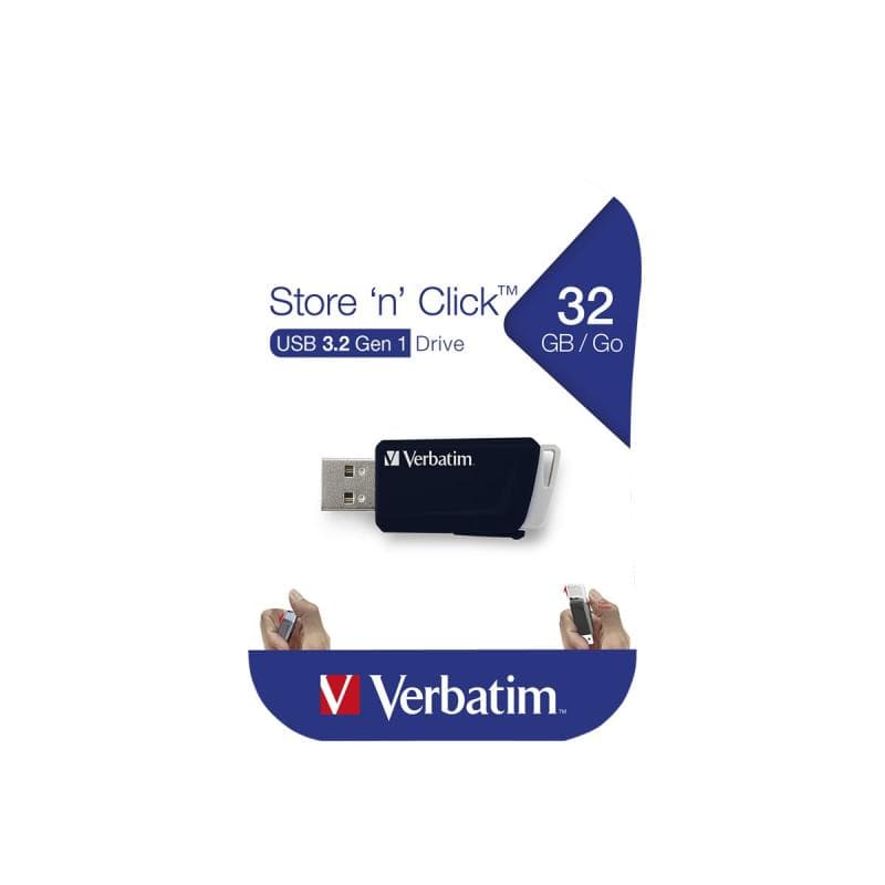 VERBATIM USB-Stick 32GB Verbatim 3.2 Store'n Click Gen1 Black extern retail