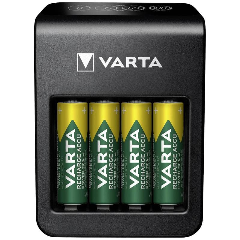 VARTA LCD Pug Charger+ inkl. 4 Akkus 2100 mAh AA