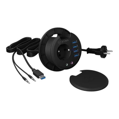 RAIDSONIC Hub 4-Port IcyBox USB 3.0 IB-Hub1430 Tisch-Hub extern retail