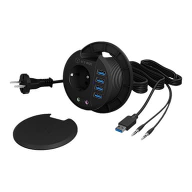 RAIDSONIC Hub 4-Port IcyBox USB 3.0 IB-Hub1430 Tisch-Hub extern retail