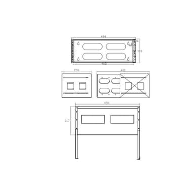 INLINE 19″ Rack zur Wandmontage - 4HE - 24-40cm Tiefe - mit Abdeckung - schwarz (19104B)