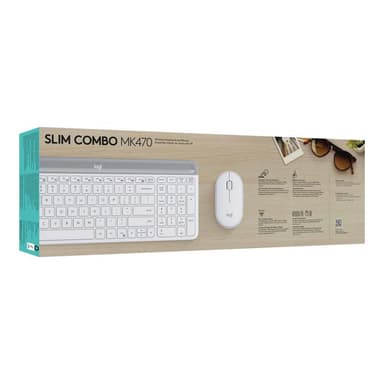 LOGITECH LOGI Slim Wireless Keyboard and Mouse Combo MK470 OFFWHITE (FR)