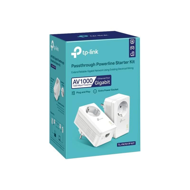 TP-LINK AV1000 Gigabit Passthrough Powerline Starter Kit