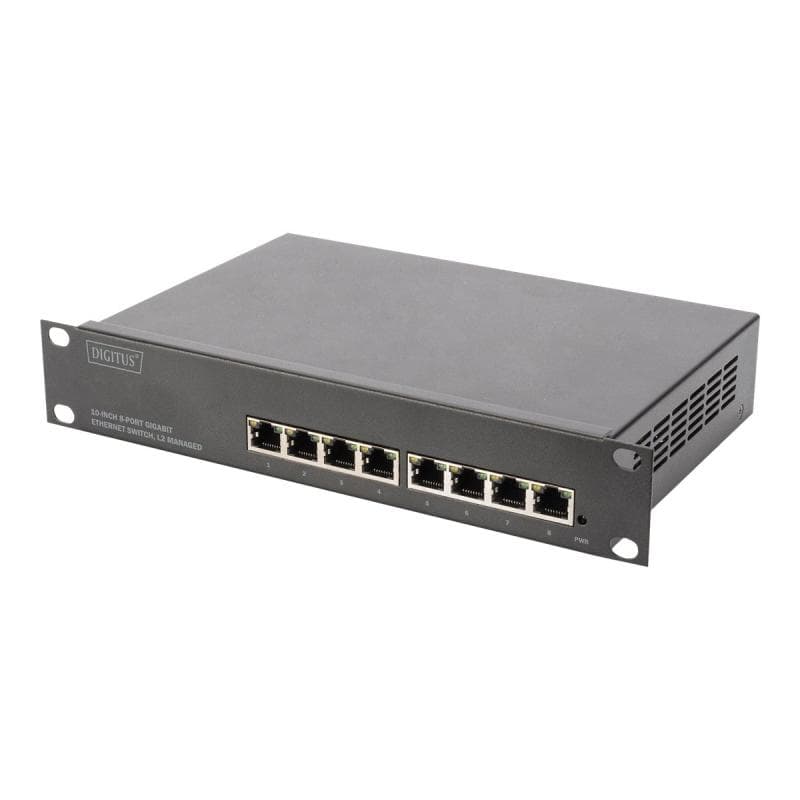 DIGITUS 8-Port Gigabit Ethernet Switch 10″ L2+ Managed