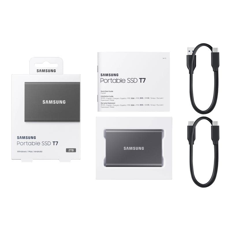 SAMSUNG SSD PORTABLE T7 2TB indigo titan grey