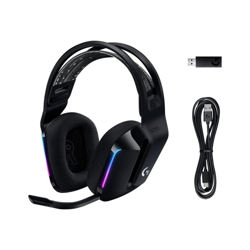 LOGITECH G733 LIGHTSPEED WirelessRGBHeadset BLACK