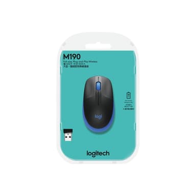 LOGITECH M190 Full-size wireless mouse - BLUE