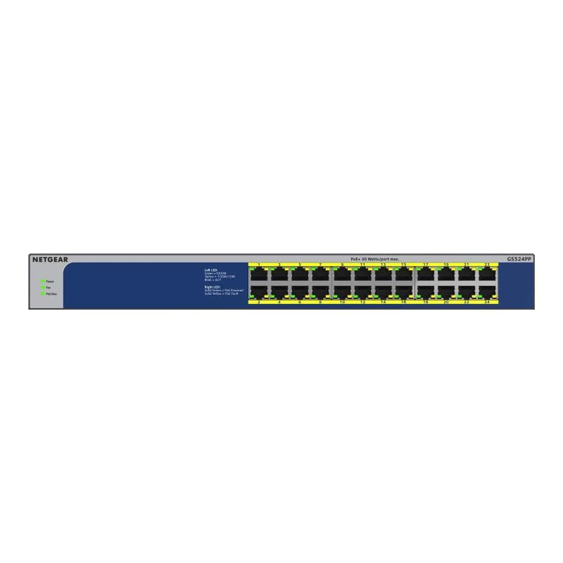 NETGEAR 24PT GIGE UNMNGED SWTCH W/ POE++