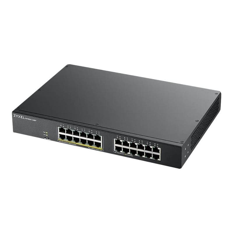 ZYXEL Switch 19″ 24x GbE L2 GS1900-24HP 12x PoE+ Ports,130W