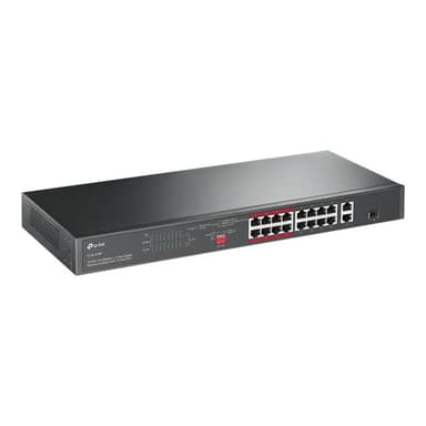 TP-LINK 16-Port 10/100Mbps + 2-Port Gigabit Rackmount Switch with 16-Port PoE+