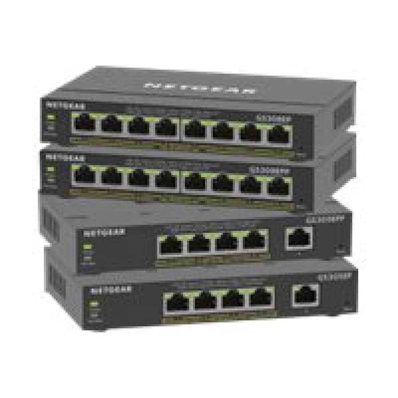NETGEAR GS305EP 5-Port Gigabit Ethernet PoE+ Smart Managed Plus Switch, PoE Budget 62 W, lüfterlos