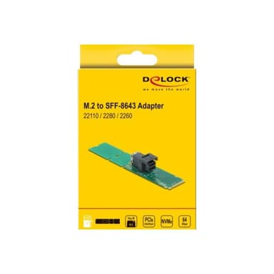 DELOCK Adapter M.2 Key M zu SFF-8643 NVMe 22110 / 2280 / 2260