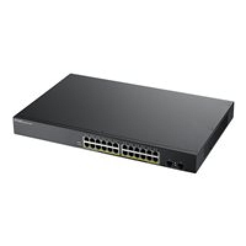 ZYXEL GS1900-24HP v2 24-port GbE L2 PoE Smart Switch rackmount 170 Watt