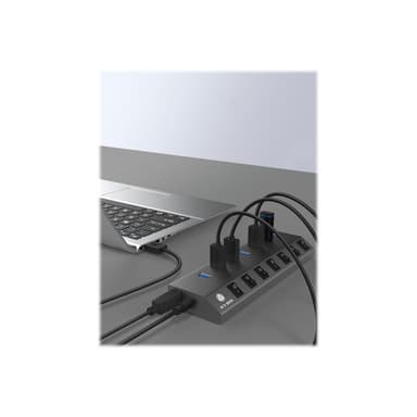 RAIDSONIC Hub 7-Port IcyBox USB 3.0 IB-HUB1701-C3 7 Ladeports