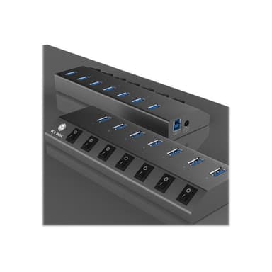 RAIDSONIC Hub 7-Port IcyBox USB 3.0 IB-HUB1701-C3 7 Ladeports