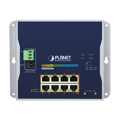 PLANET TECHNOLOGY PLANET Industrieller Layer 2 8-Port 10/100/1000T PoE Switch Wandmontage 2 x SFP
