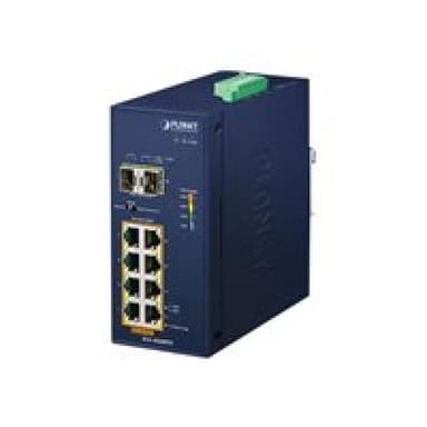 PLANET TECHNOLOGY PLANET Industrial 8-Port GE 802.3at PoE + 2 100/1000X SFP