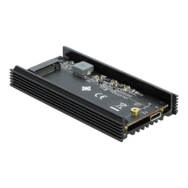 DELOCK - Speichergehäuse - M.2 NVMe Card / PCIe (NVMe) - 20 Gbit/s - USB 3,2 (Gen 2x2) - Schwarz