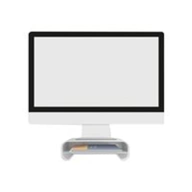 DELOCK Monitorständer mit Schublade weiß