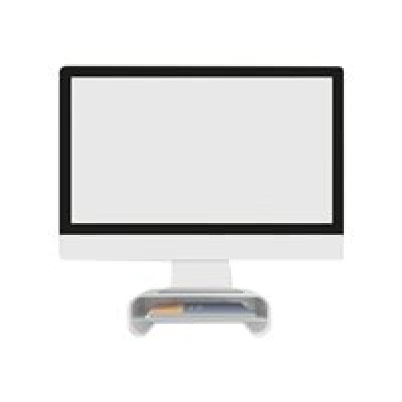 DELOCK Monitorständer mit Schublade weiß