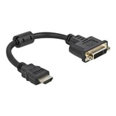 DELOCK Adapter HDMI Stecker zu DVI 24+5 Buchse 4K 30 Hz 20 cm