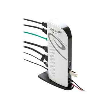 DELOCK USB Dockingstation Dual HDMI Full-HD / USB 3.2 / LAN / Audio