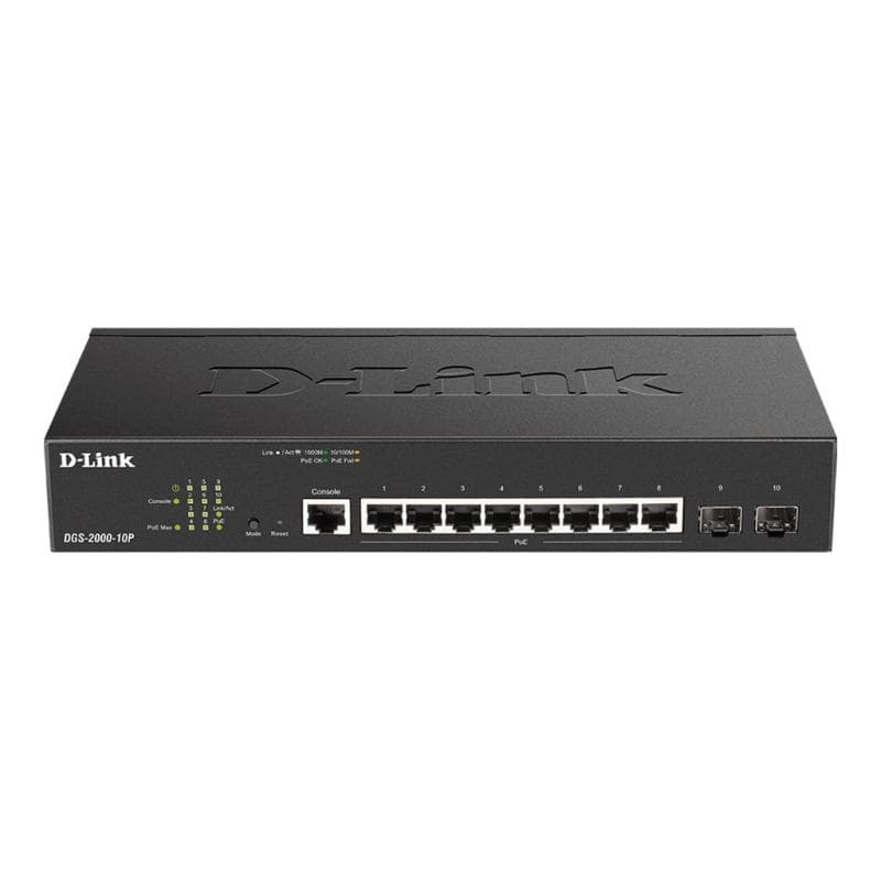 D-LINK 10-Port Gigabit PoE Managed Switch, 8x 10/100/1000Mbit/s TP (RJ-45) PoE Port