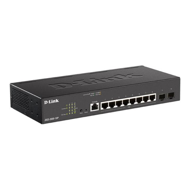 D-LINK 10-Port Gigabit PoE Managed Switch, 8x 10/100/1000Mbit/s TP (RJ-45) PoE Port