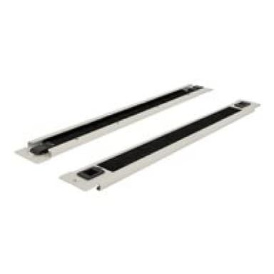 DELOCK 19″ Kabelmanagement Bürstenleiste werkzeugfrei 1 HE grau