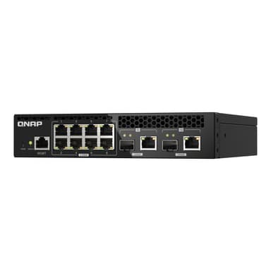 QNAP QSW-M2108R-2C, 8 port 2.5Gbps, 2 port 10Gbps SFP+/ NBASE-T Combo, web managed switch, rackmount