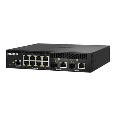 QNAP QSW-M2108R-2C, 8 port 2.5Gbps, 2 port 10Gbps SFP+/ NBASE-T Combo, web managed switch, rackmount