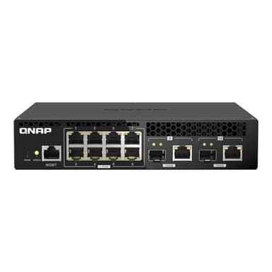QNAP QSW-M2108R-2C, 8 port 2.5Gbps, 2 port 10Gbps SFP+/ NBASE-T Combo, web managed switch, rackmount