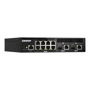 QNAP QSW-M2108R-2C, 8 port 2.5Gbps, 2 port 10Gbps SFP+/ NBASE-T Combo, web managed switch, rackmount