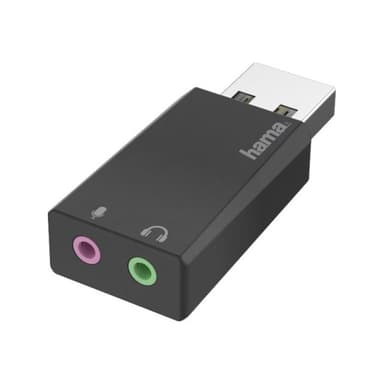 HAMA 200323 USB-Soundkarte USB-Stecker - 2x 3.5-mm-Klinke-Buchse, Stereo