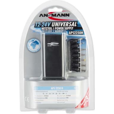 ANSMANN 1201-0026 Steckernetzteil, einstellbar 12 V/DC, 24 V/DC, 22 V/DC, 20 V/DC, 1